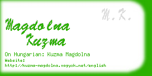 magdolna kuzma business card